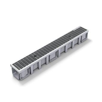 Canal Drenagem c/ Grelha Aço Galvanizado CAN10BC Canal Drenagem c/ Grelha Aço Galvanizado CAN10BC