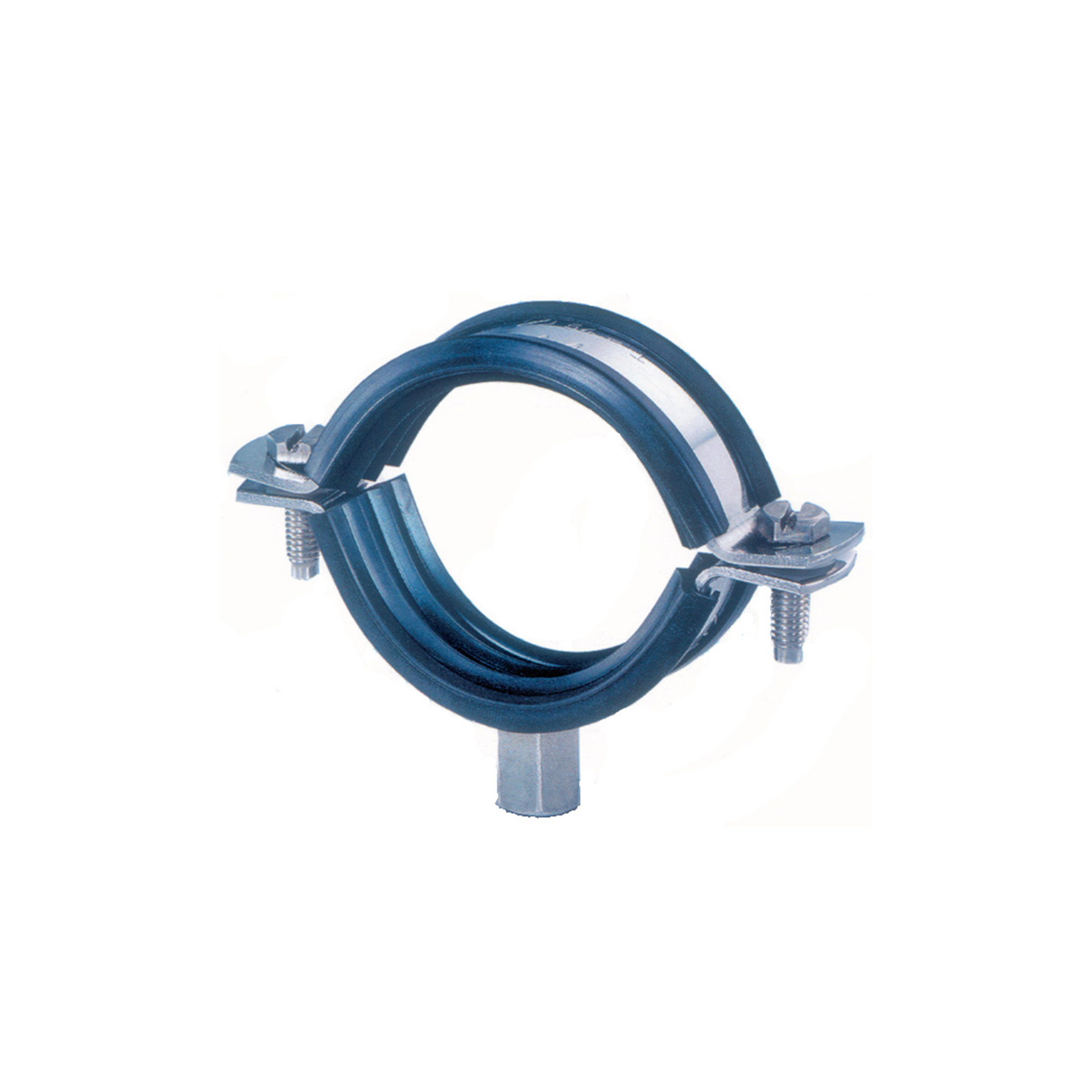 Abraçadeira Reforçada c/ Borracha M8 + M10 Zincada Abraçadeira Reforçada c/ Borracha M8 + M10 Zincada